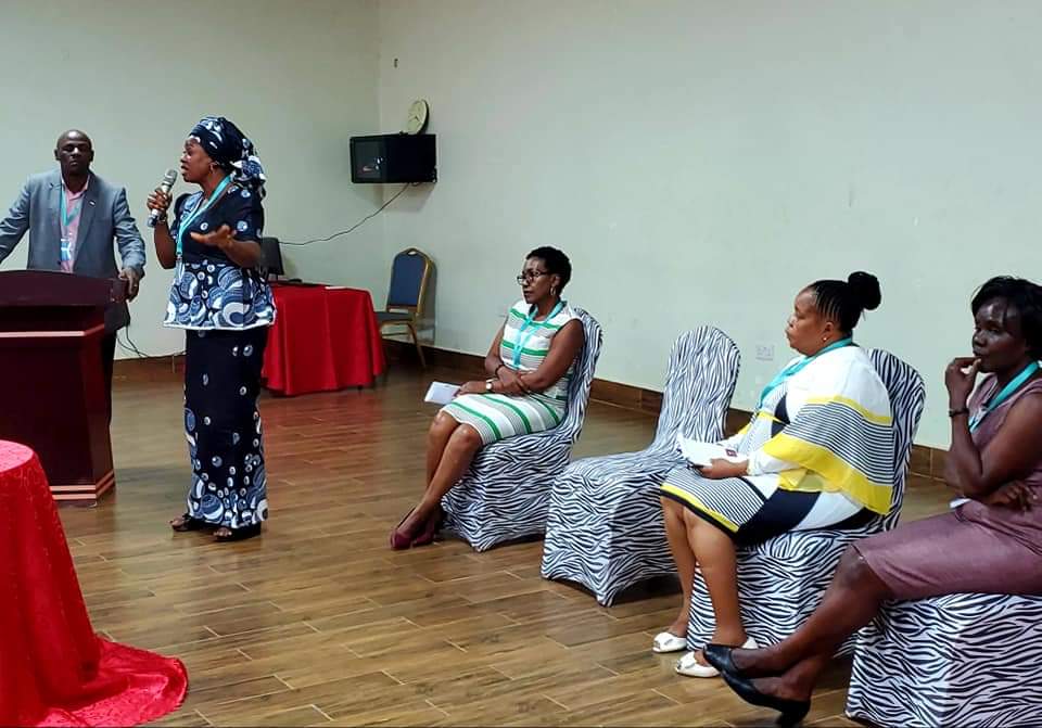 Female representatives making presentations