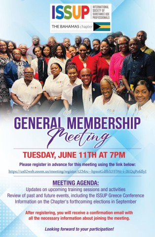 ISSUP Bahamas General Membership Meeting Flyer - 11 Ιουνίου 2024