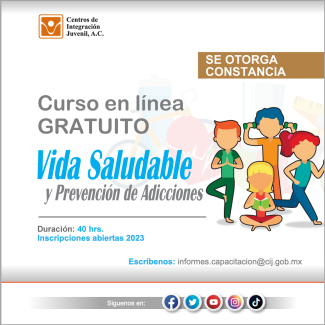 Curso en línea gratuito: Vida saludable y prevención de adicciones