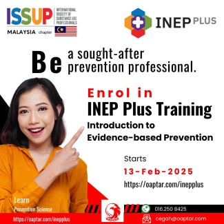 INEP Plus Online Training 13-Feb till 03-Apr 2025. Introduction to Evidence-based Prevention.