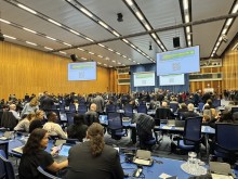 A view of the plenary hall at the 68th Commission for Narcotic Drugs in Vienna, Austria, on the 14th of March 2025.